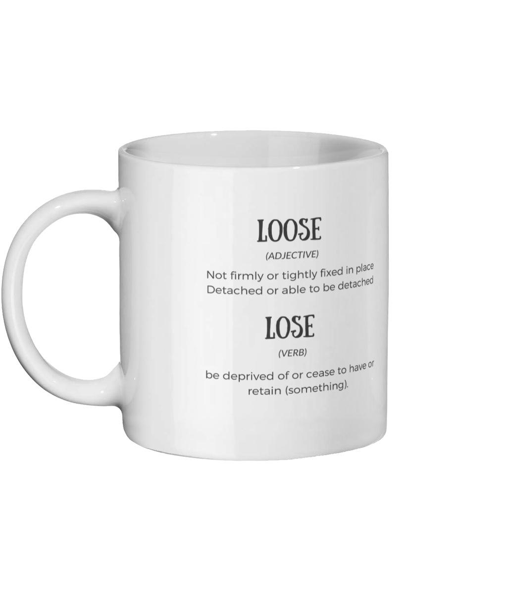 Loose Lose Definition Mug Left-side